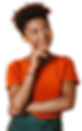 Woman thinking in Canada